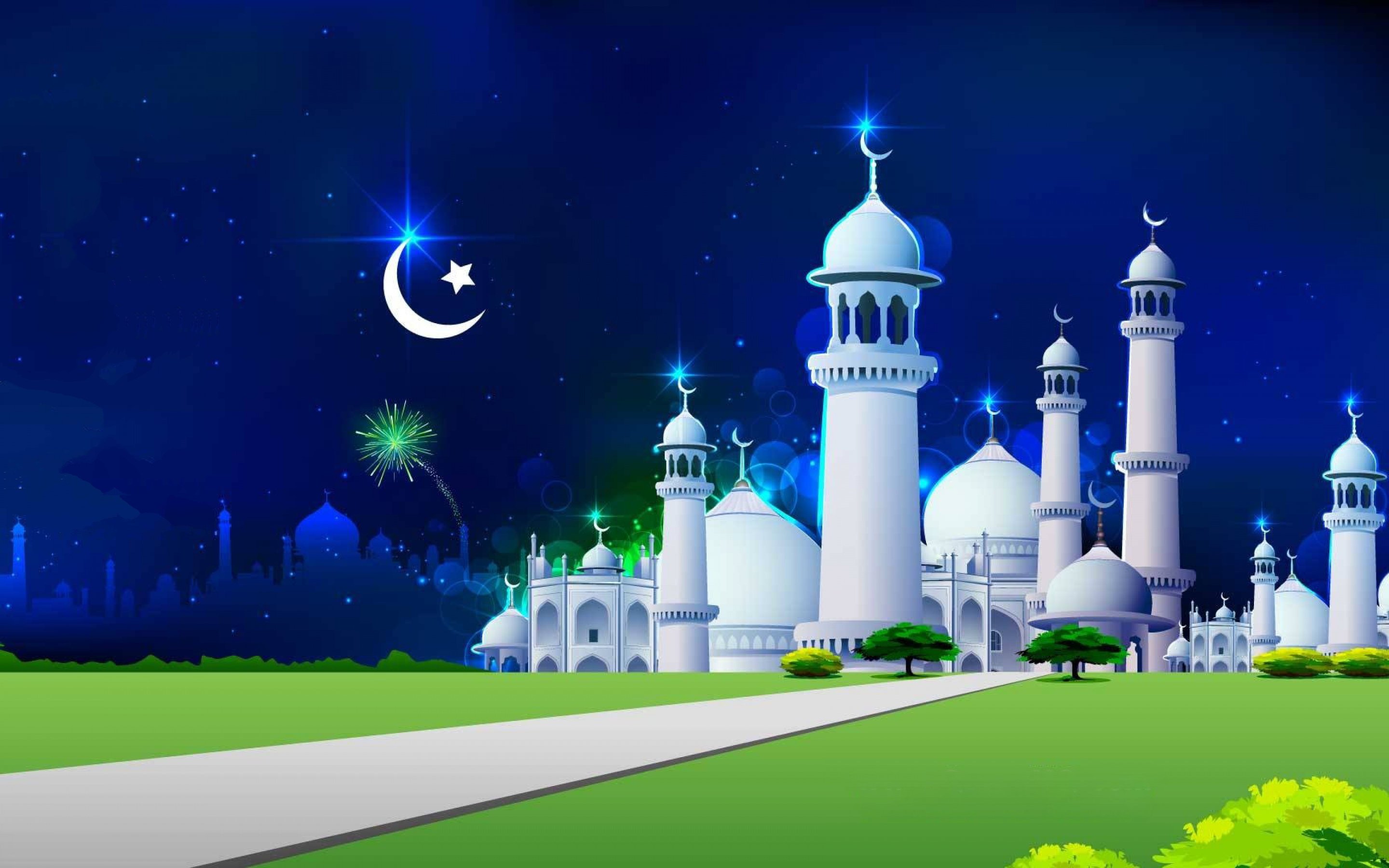 Free Mosque High Quality Wallpaper Id - Ramadan Wallpaper Hd , HD Wallpaper & Backgrounds