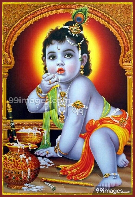 Lord Krishna Animated Wallpapers Mobile Best Of Best - Baby Krishna , HD Wallpaper & Backgrounds