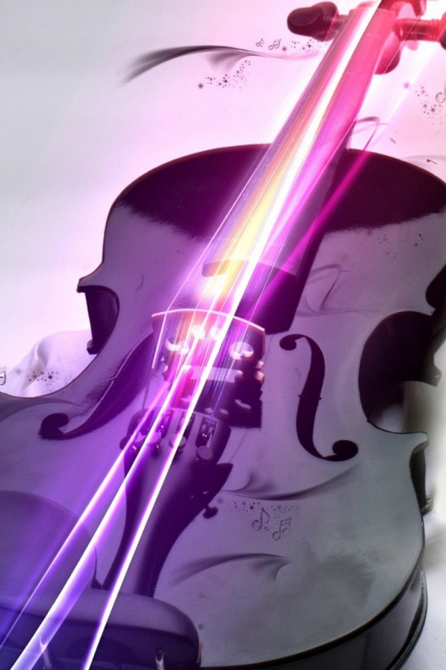 Iphone Violin Wallpaper - Purple Violin , HD Wallpaper & Backgrounds