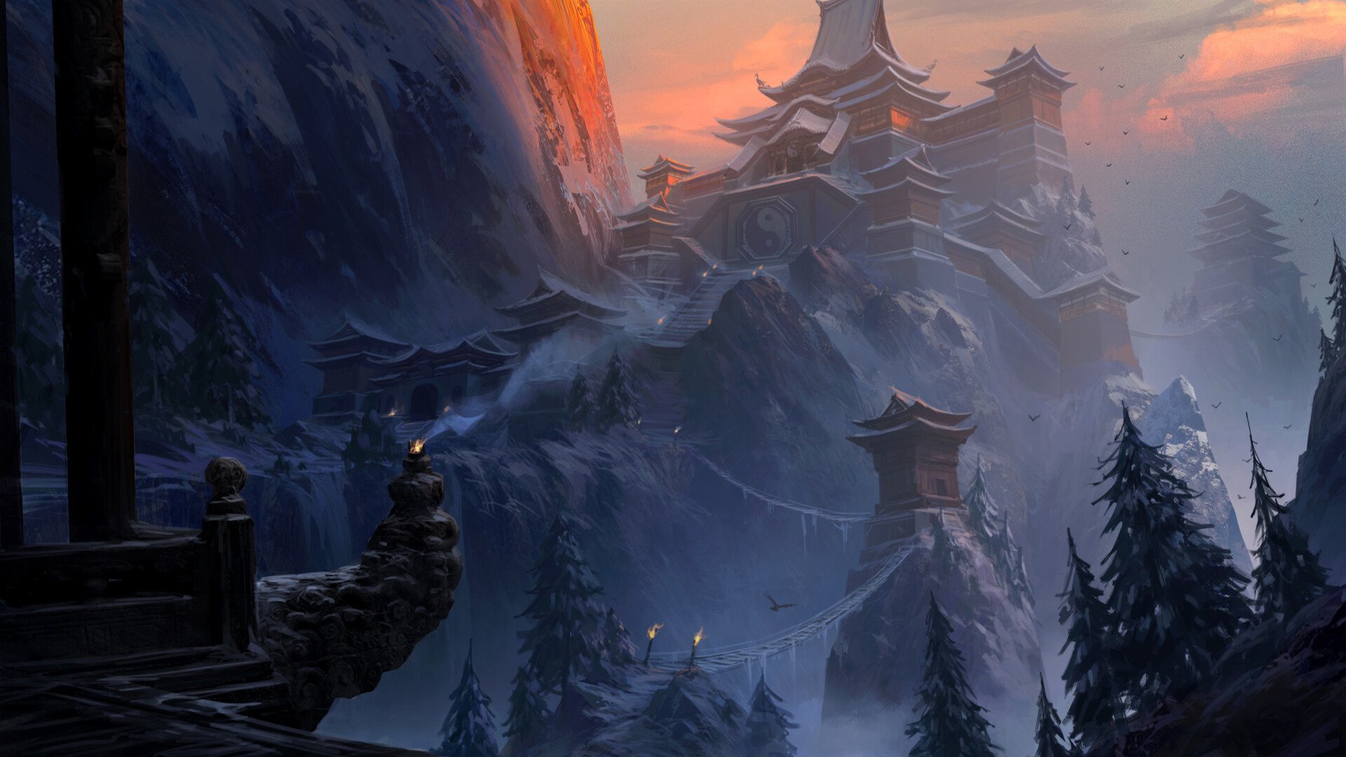 Taoist Mountain Temple Hd , HD Wallpaper & Backgrounds