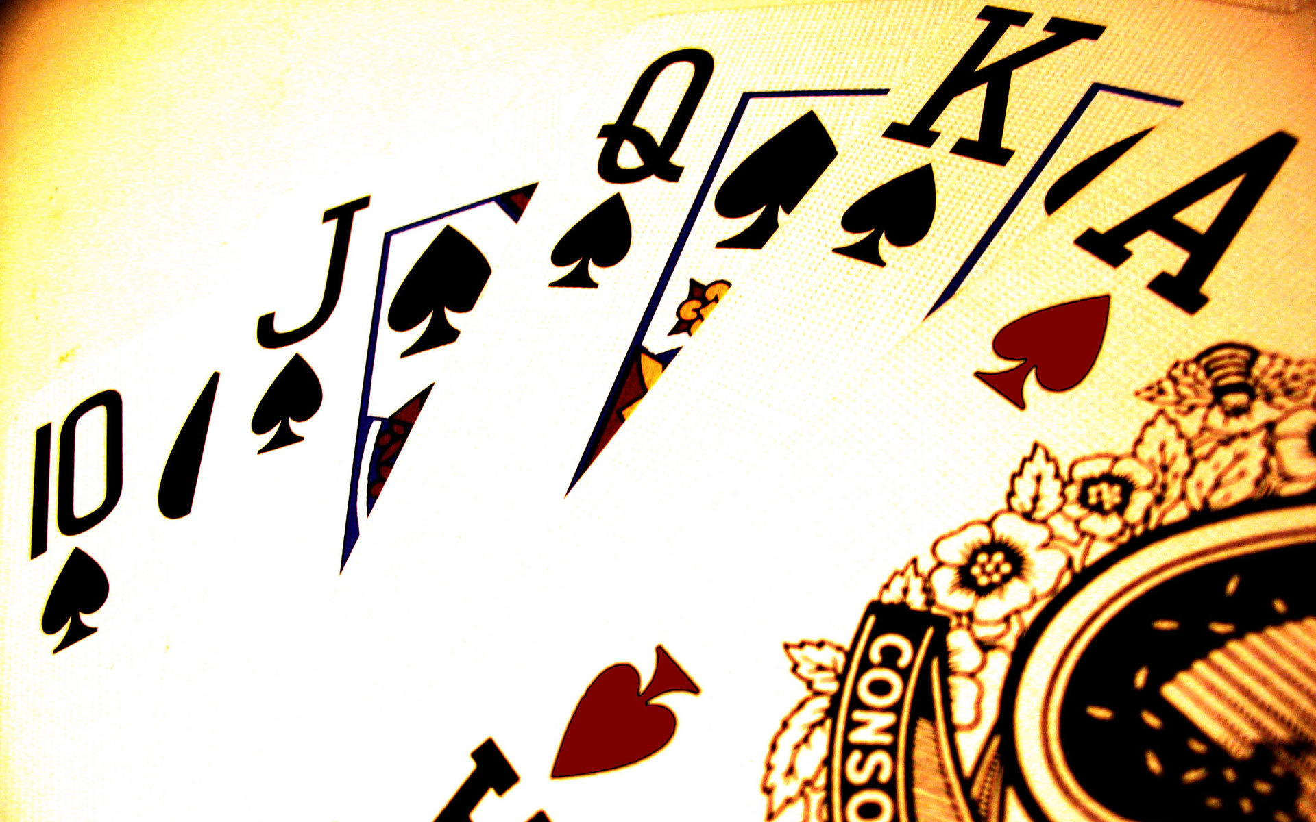 Poker Widescreen Background - Royal Flush Wallpaper Hd , HD Wallpaper & Backgrounds