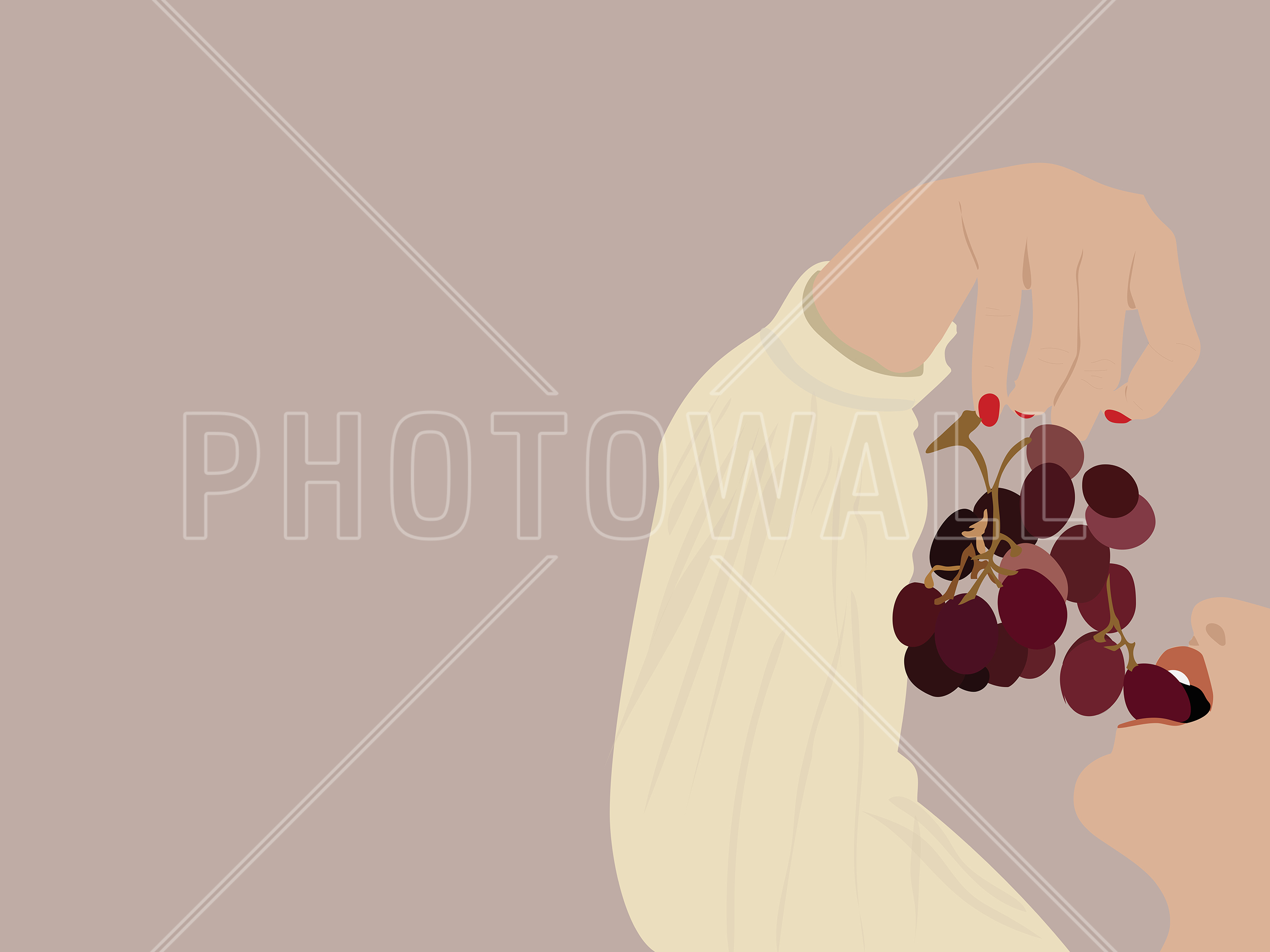Grapes - Wallpaper - Illustration , HD Wallpaper & Backgrounds