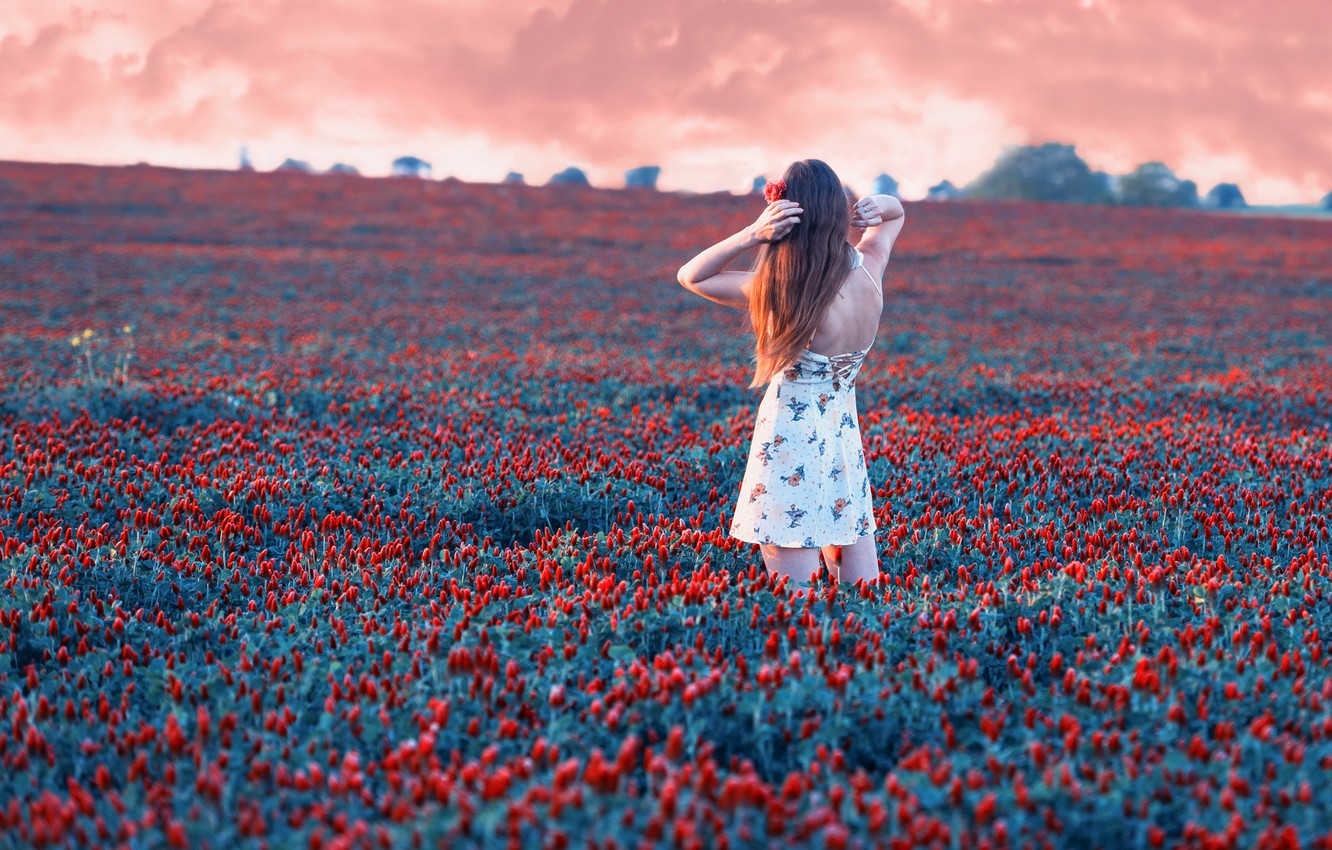 Nature Wallpaper Portrait - Girl In Field , HD Wallpaper & Backgrounds