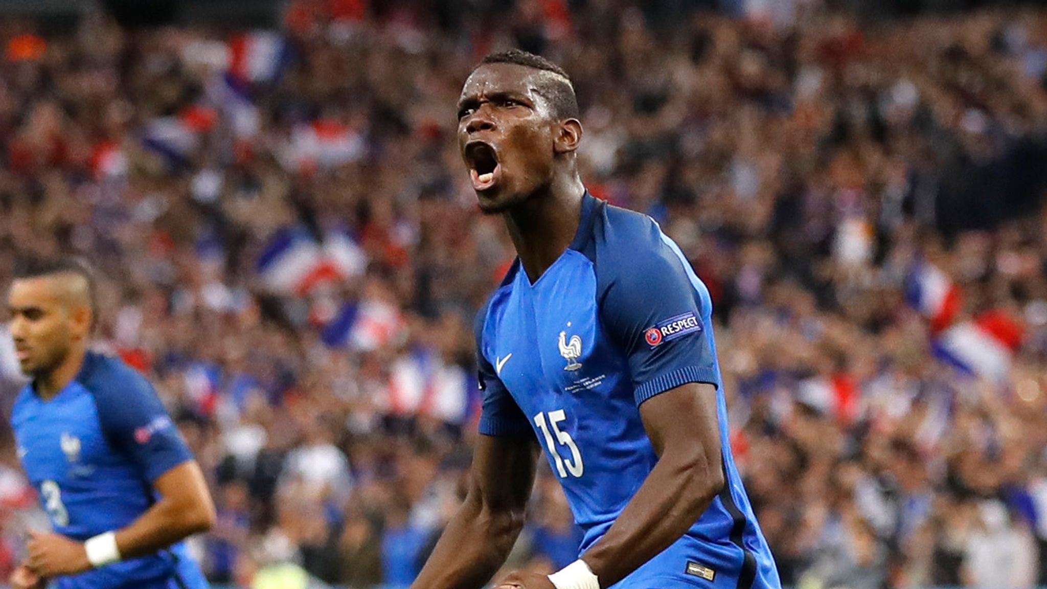 France S Paul Pogba Celebrates His Goal Against Iceland - Pogba France 2018 Goal , HD Wallpaper & Backgrounds