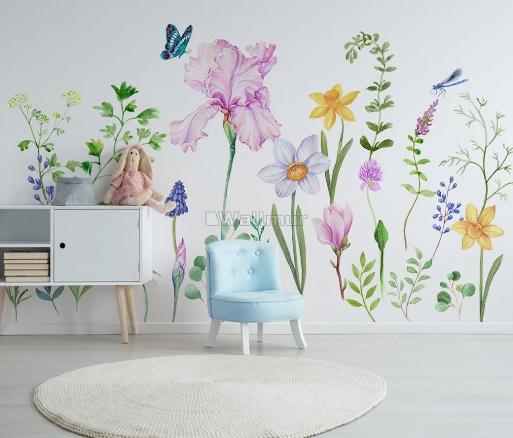 Flower Garden Wallpaper Mural , HD Wallpaper & Backgrounds