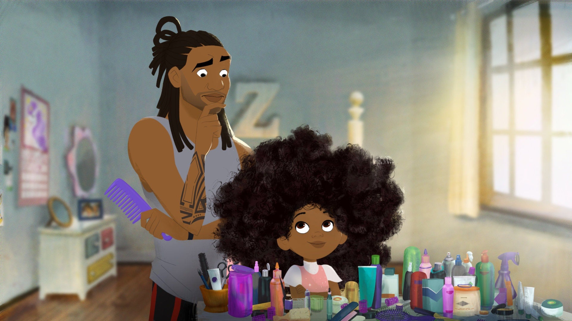 The Animated Short ‘hair Love’ Will Bring You To Tears - Hair Love Short Film , HD Wallpaper & Backgrounds