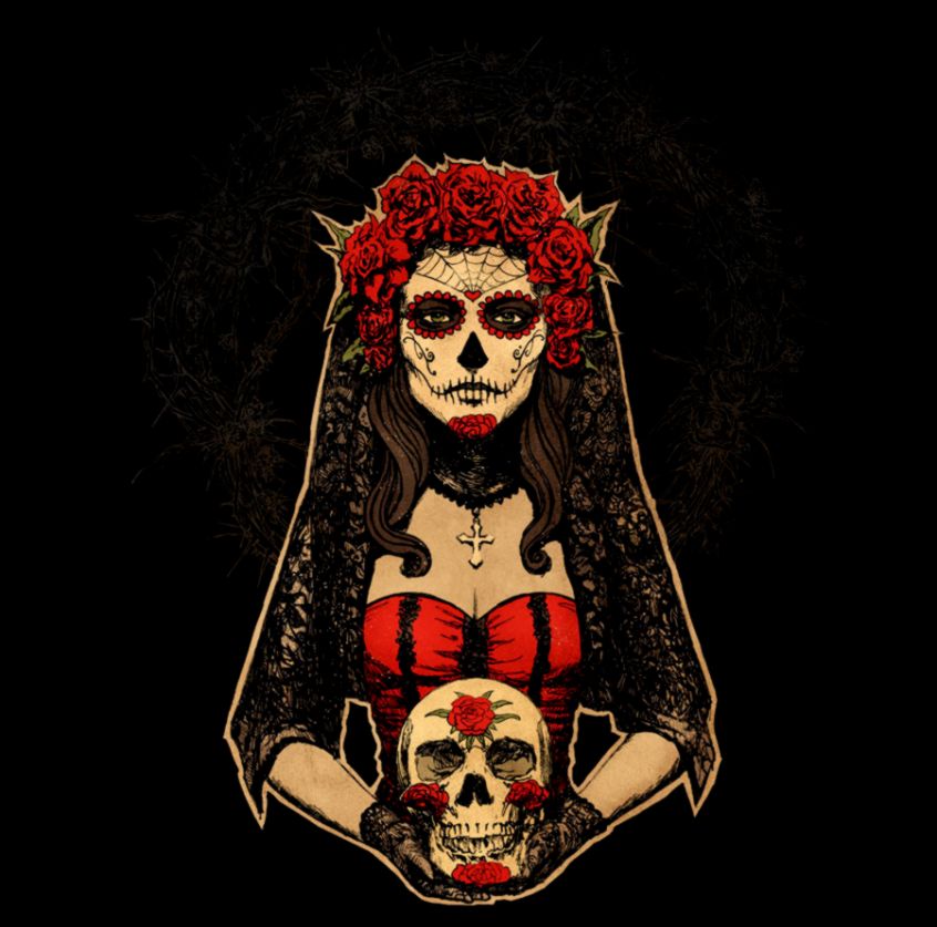 Day Of The Dead Face Paint Wallpaper - Lady Of The Dead , HD Wallpaper & Backgrounds