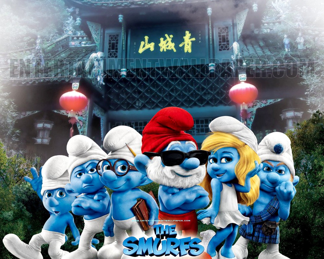 Smurfs Commentsprovided Christmas Wallpaper Smurfs - Smurfs , HD Wallpaper & Backgrounds