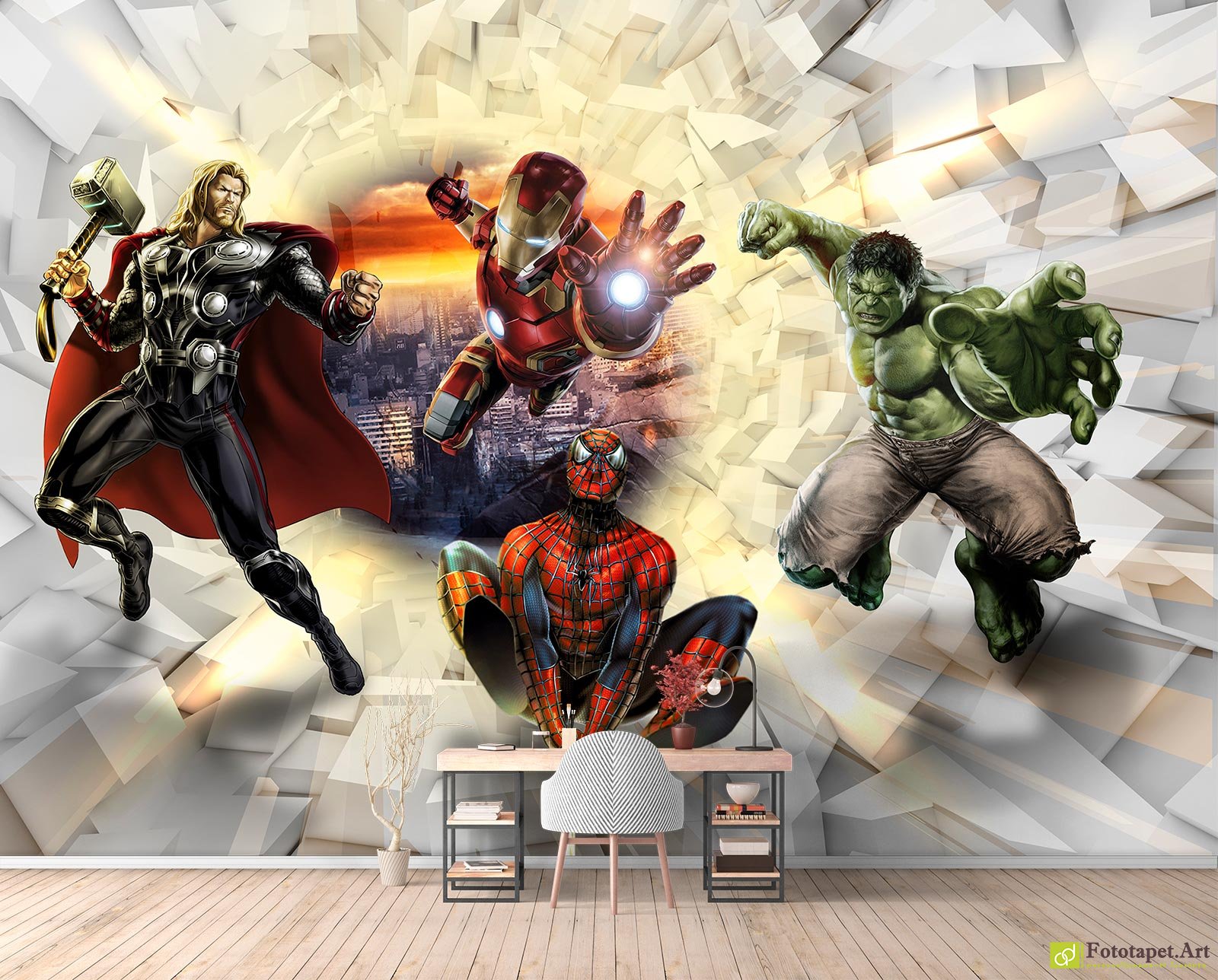 Marvel Fototapet , HD Wallpaper & Backgrounds