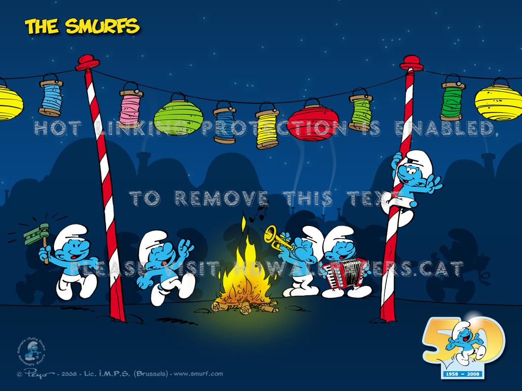Smurfs Party Wallpaper Smurfette Papa Jokey - Smurfs Music , HD Wallpaper & Backgrounds