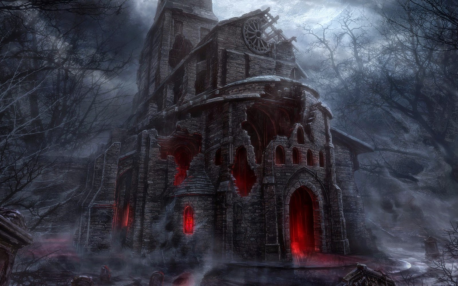 Haunted Wallpaper Attractive - Darkness The Evil Castle , HD Wallpaper & Backgrounds