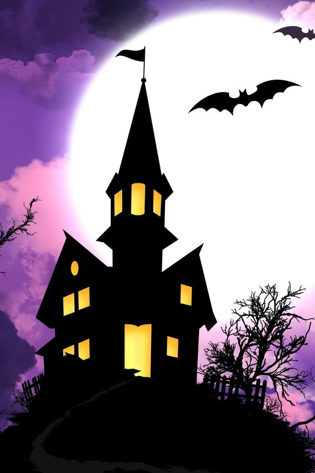 Haunted Castle Holiday Hd Iphone 4s Wallpaper - 15 Days Until Halloween , HD Wallpaper & Backgrounds