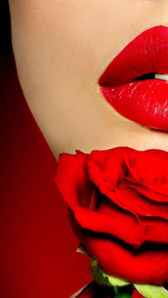 Red Lips Hd Wallpaper For Mobile , HD Wallpaper & Backgrounds