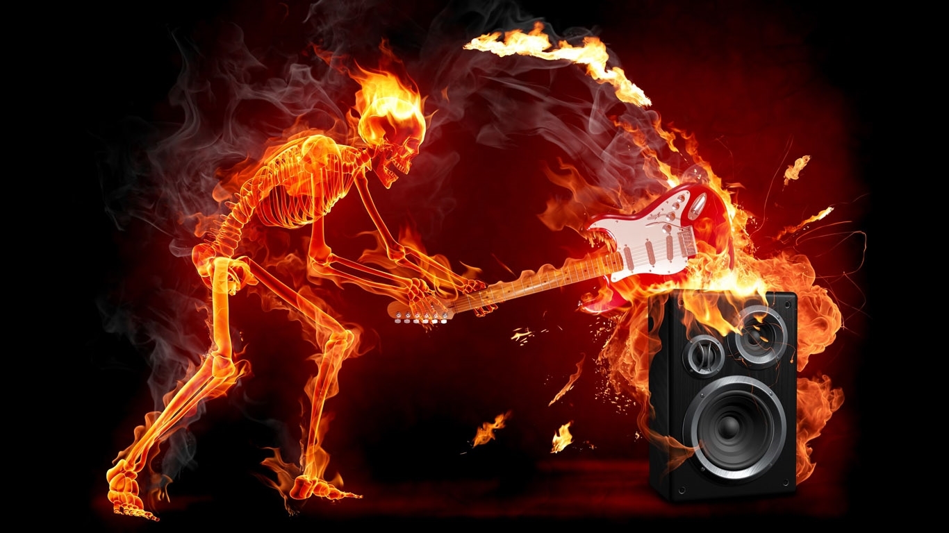 3d Animated Wallpaper - Cool Rock N Roll Background , HD Wallpaper & Backgrounds