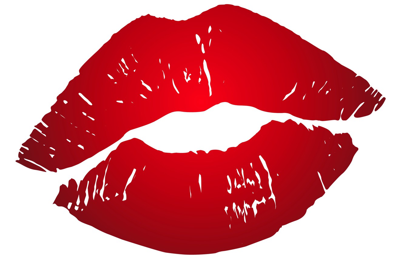 Photo Wallpaper White, Red, Background, Lips, Red, - Transparent Background Lips Png , HD Wallpaper & Backgrounds
