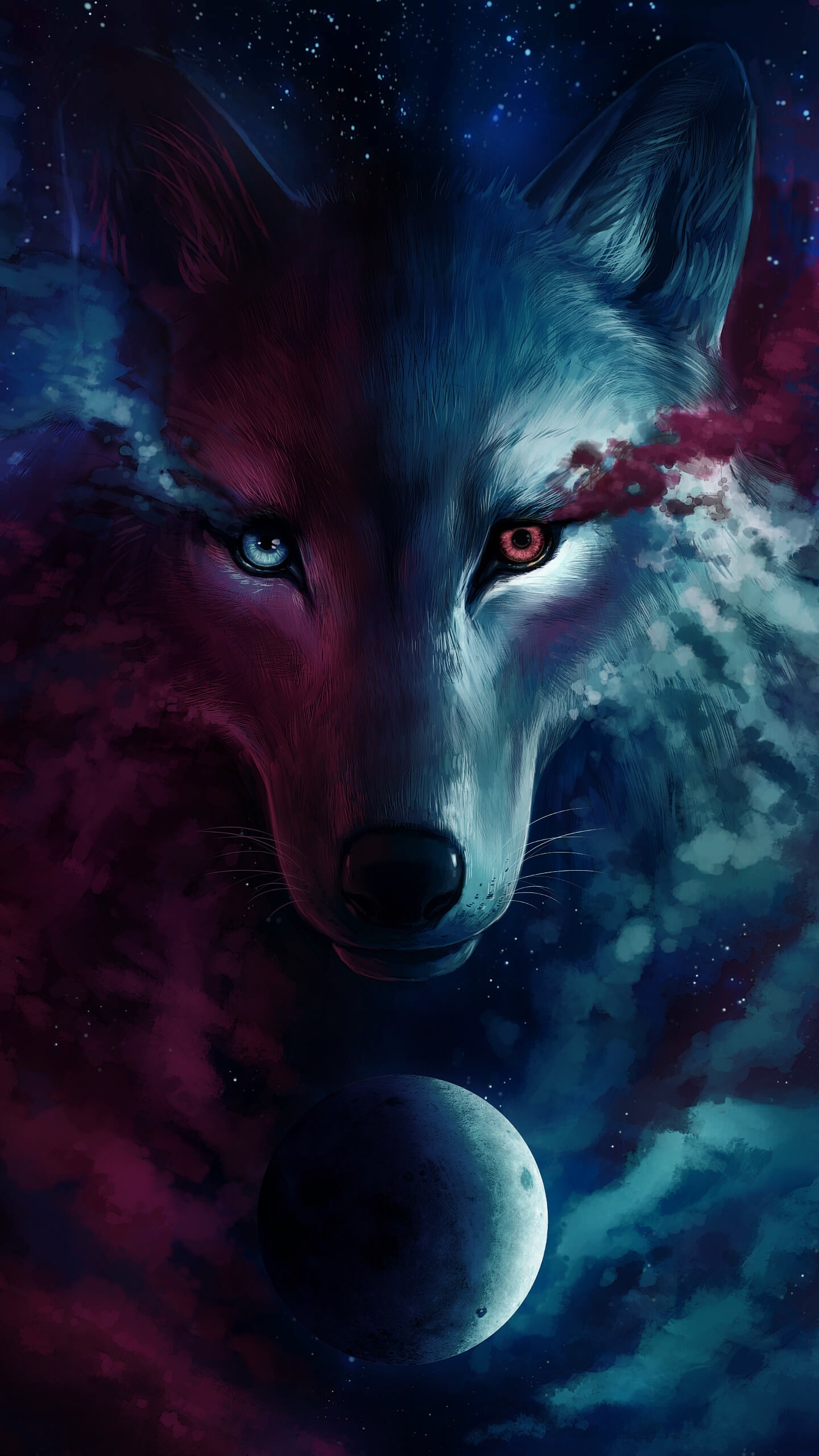 #wolf #werewolf #teenwolf #background #wallpaper - Fire And Ice Wolf , HD Wallpaper & Backgrounds