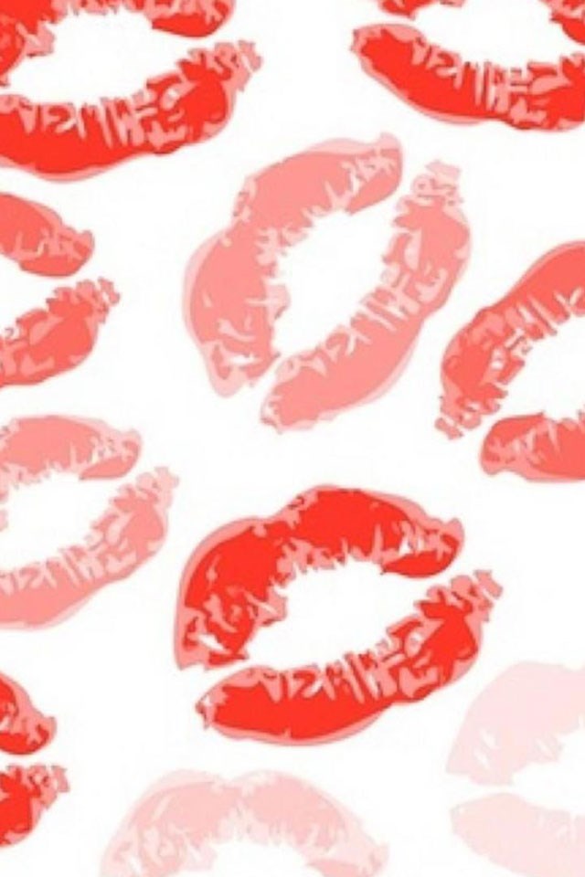 Red Lips Print - Lip Print , HD Wallpaper & Backgrounds