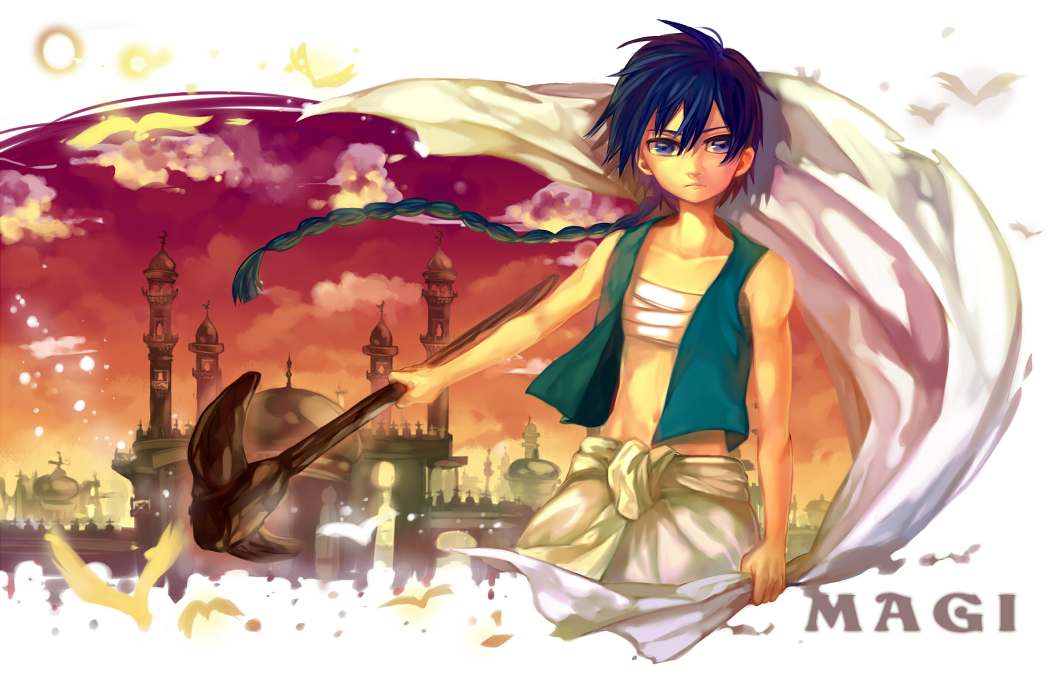 Magi The Labyrinth Of Magic Aladdin Wallpaper - Magi Aladdin Wallpaper Anime , HD Wallpaper & Backgrounds