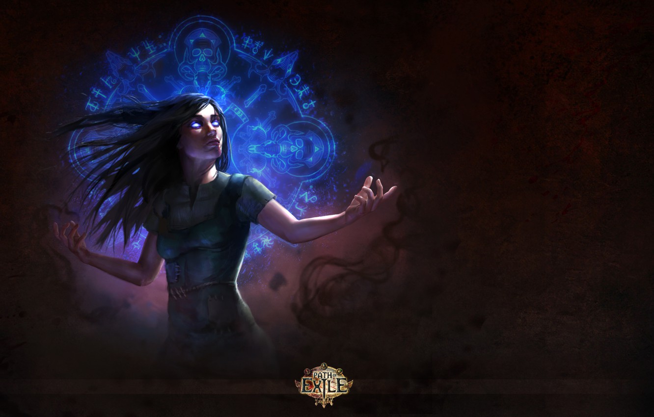 Photo Wallpaper Magic, Characters, Brunette, Witch, - Witch Path Of Exile Characters , HD Wallpaper & Backgrounds