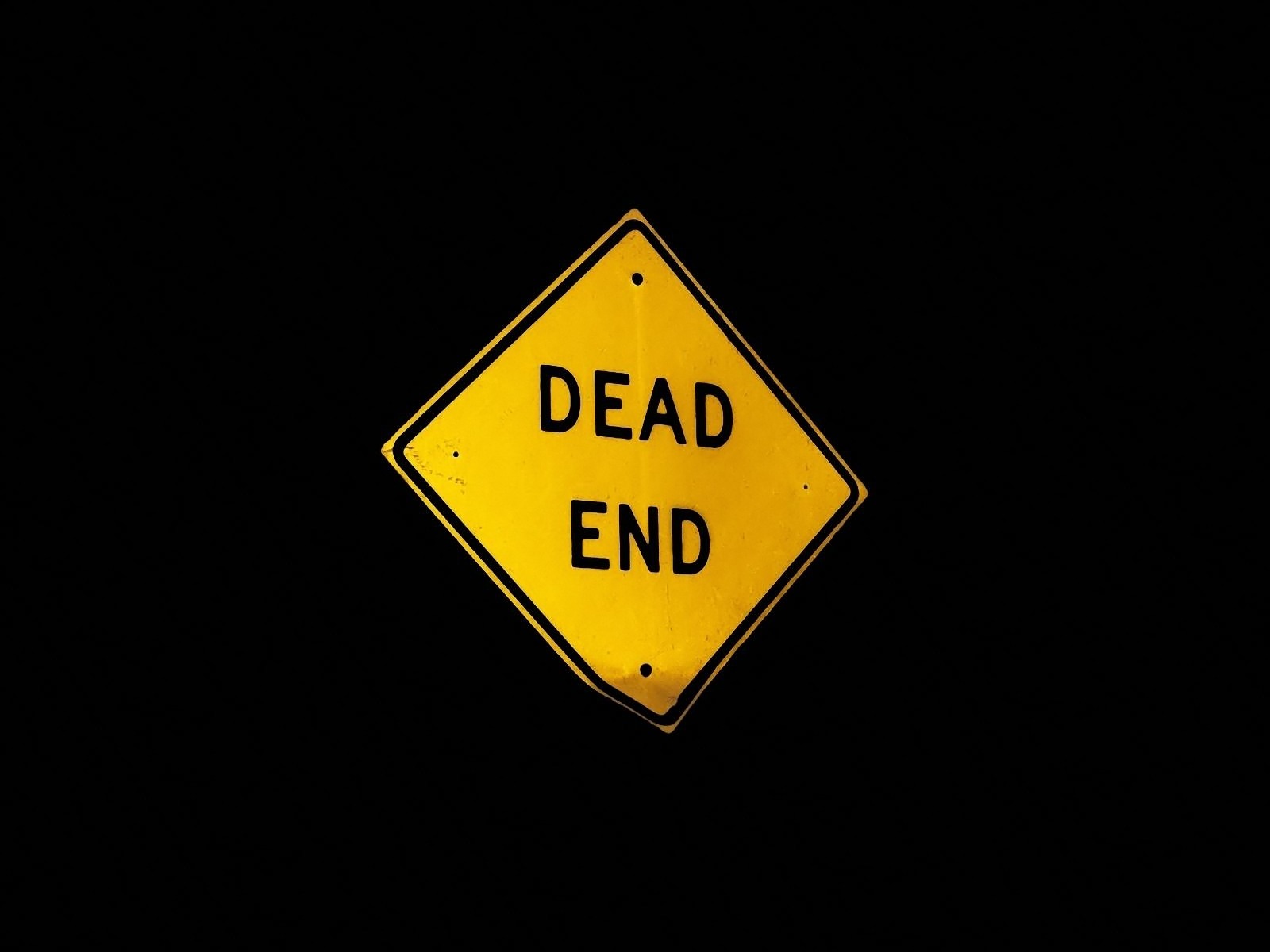 Dead End Sign Black Background , HD Wallpaper & Backgrounds