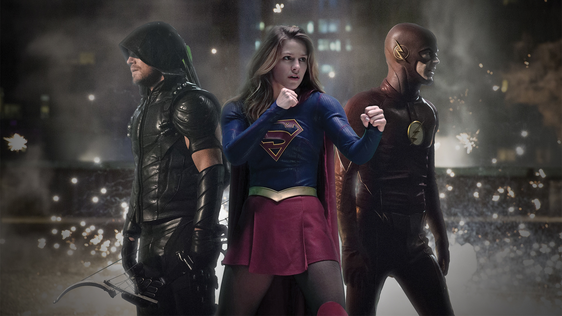 Flash Green Arrow And Supergirl , HD Wallpaper & Backgrounds