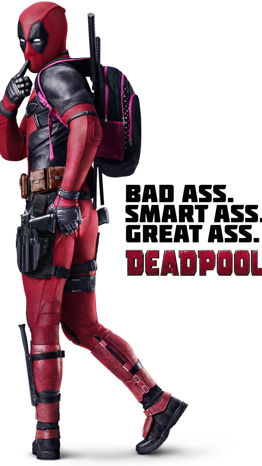 Deadpool Funny Wallpaper - Bad Ass Smart Ass Great Ass Deadpool , HD Wallpaper & Backgrounds