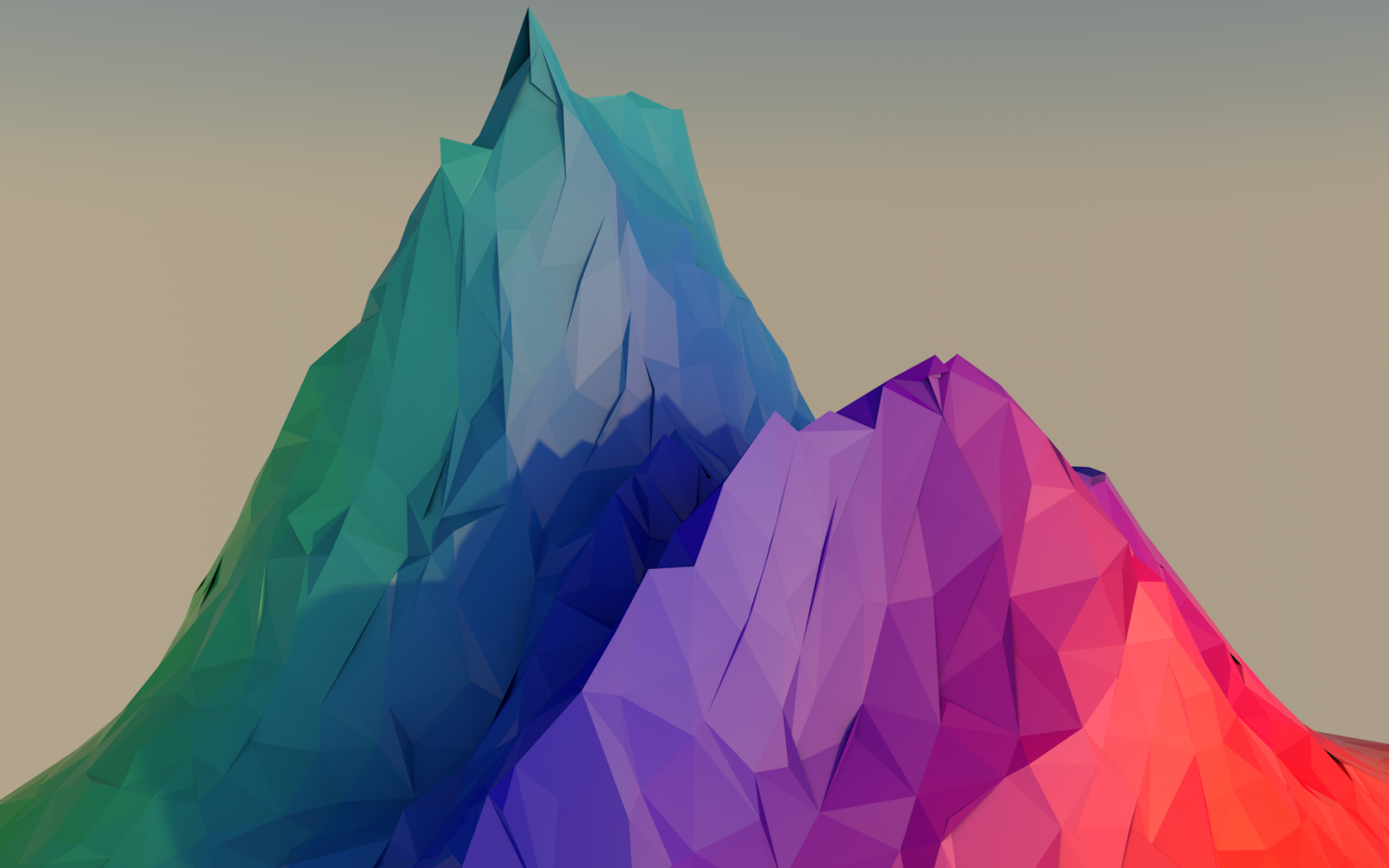 Polychromatic, Mountain, Low Poly - Low Poly Wallpaper Hd , HD Wallpaper & Backgrounds