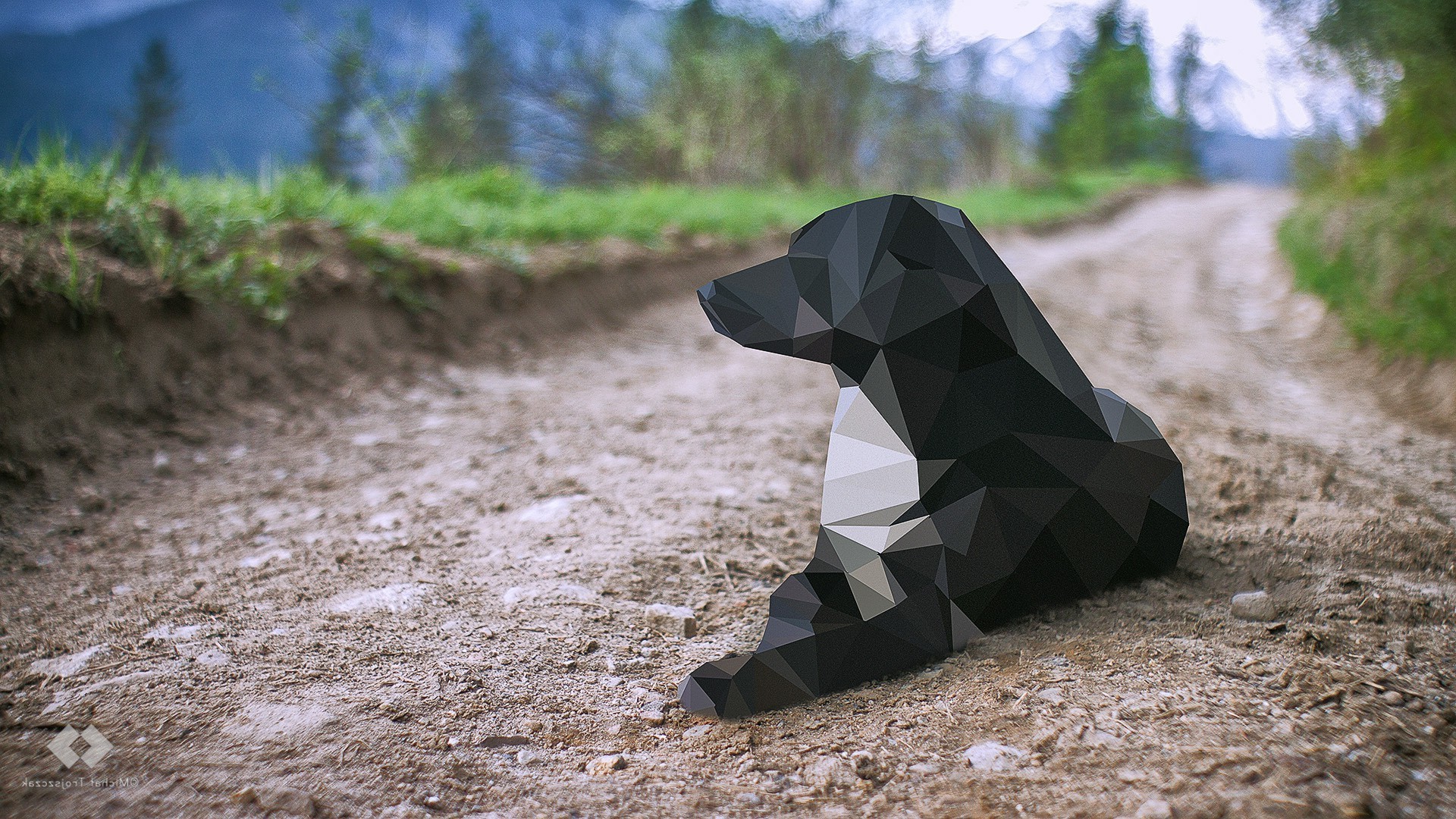 Low Poly Dog Wallpapers - Low Poly Dog Background , HD Wallpaper & Backgrounds