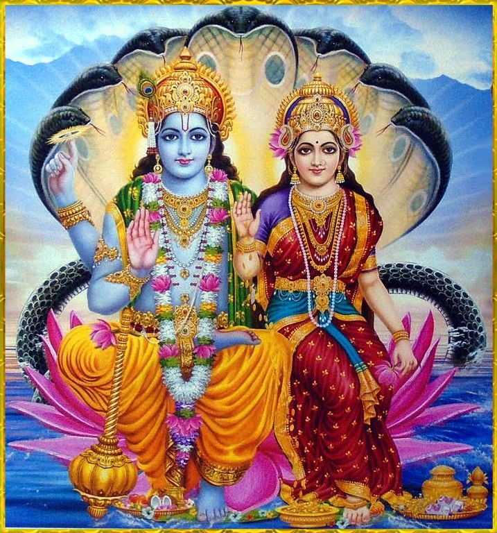 Vishnu Laxmi Hd Wallpaper New - Vishnu Ji Laxmi Ji , HD Wallpaper & Backgrounds