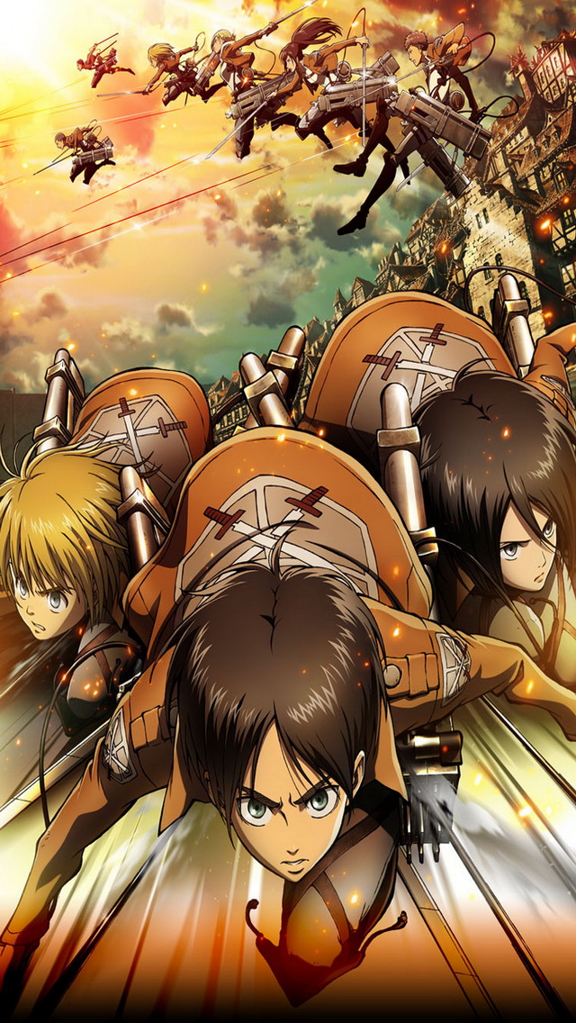 Attack On Titan Iphone 5 Wallpaper Iphone 5 Wallpapers - Anime Shingeki No Kyojin , HD Wallpaper & Backgrounds