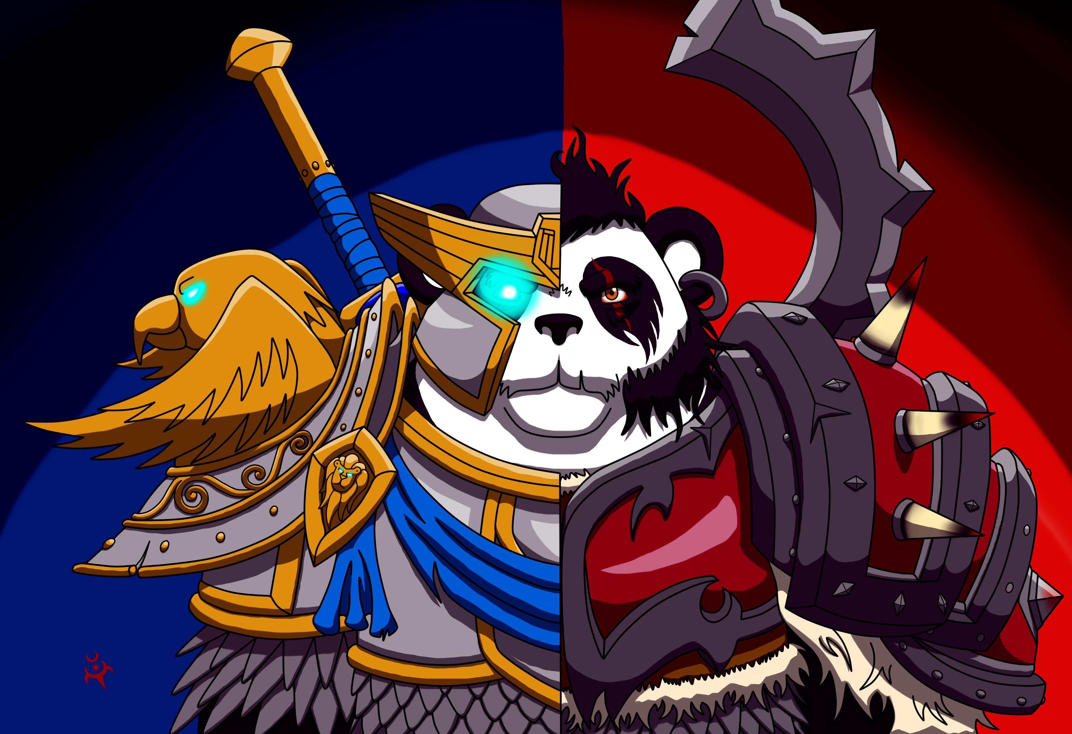 World Of Warcraft, Wow, Alliance And Horde - Wow Panda Warrior , HD Wallpaper & Backgrounds