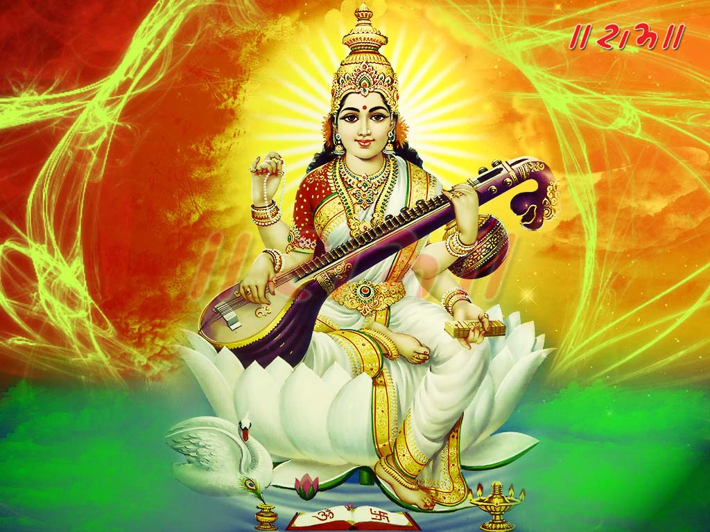 Goddess Saraswati Wallpapers - Goddess Saraswati Hd , HD Wallpaper & Backgrounds