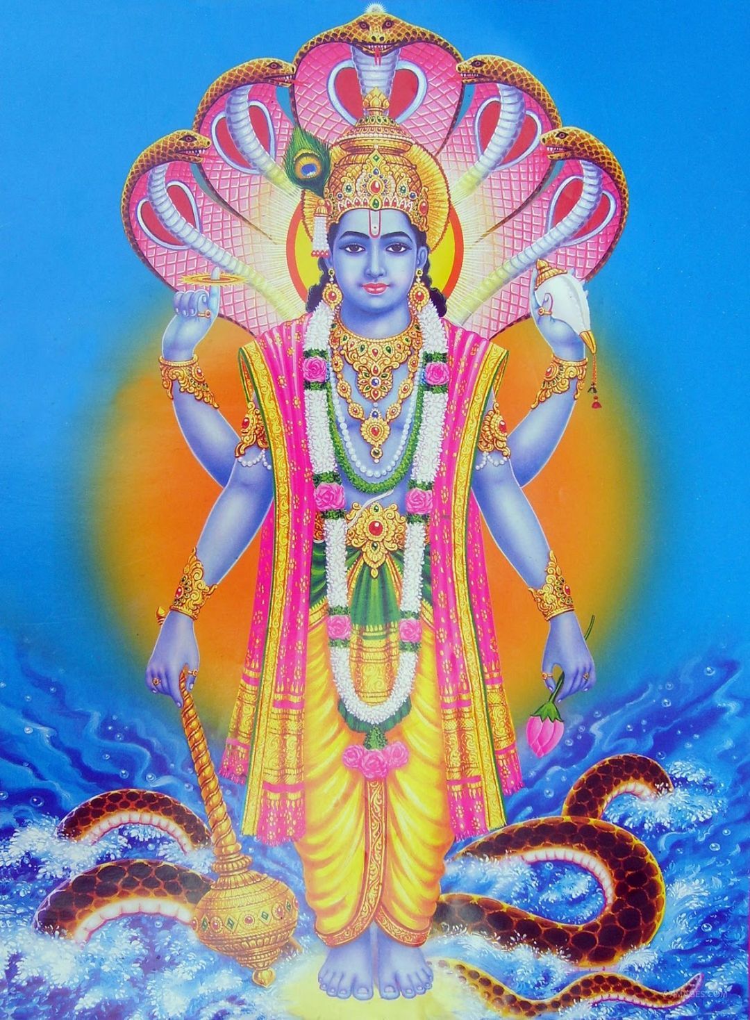 Lord Vishnu Hd Images - Lord Vishnu , HD Wallpaper & Backgrounds