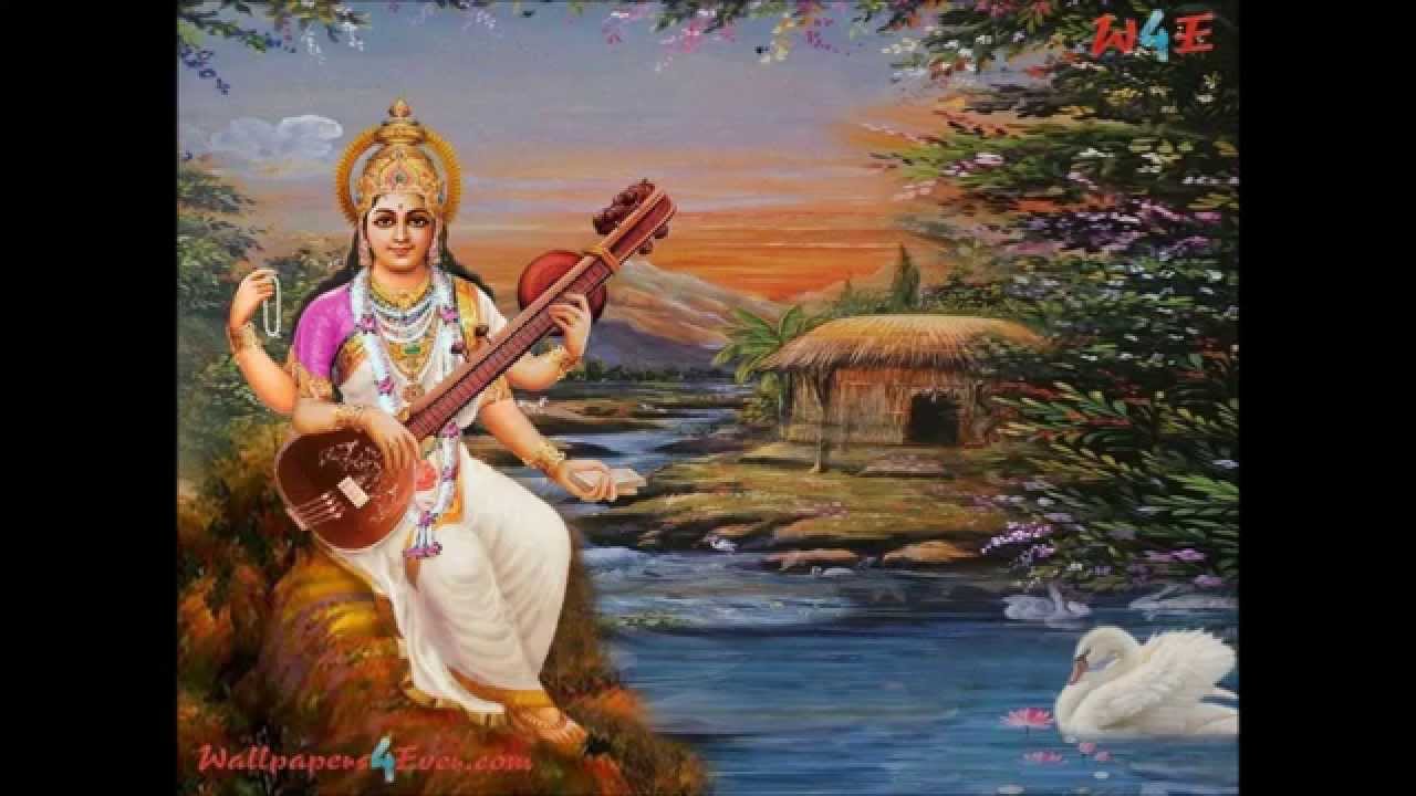 Goddess Saraswati Landscape , HD Wallpaper & Backgrounds