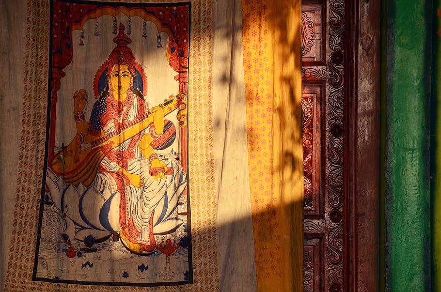 Saraswati, Sarasvati, Wisdom, Goddess Of Wisdom, Hinduism, - Happy Saraswati Puja 2020 Image 4k , HD Wallpaper & Backgrounds