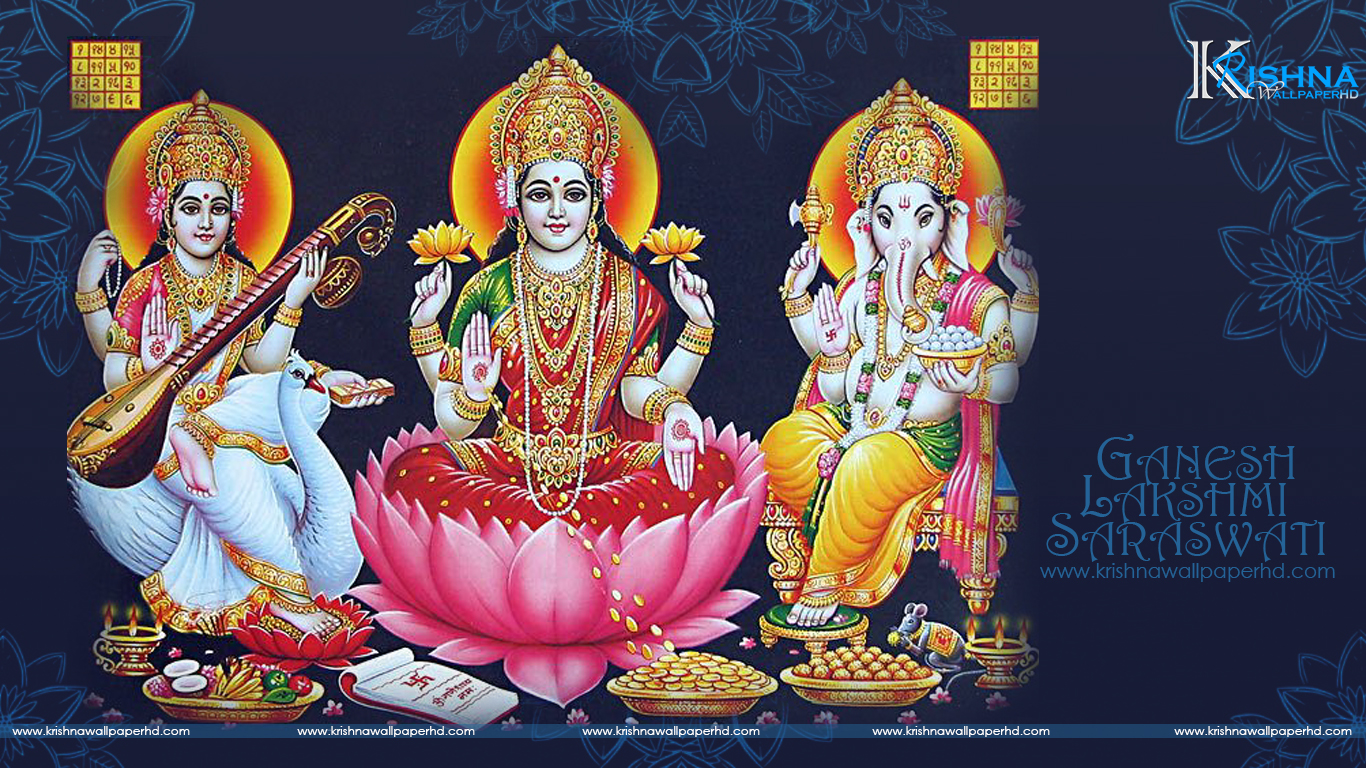 Laxmi Ganesh Saraswati , HD Wallpaper & Backgrounds