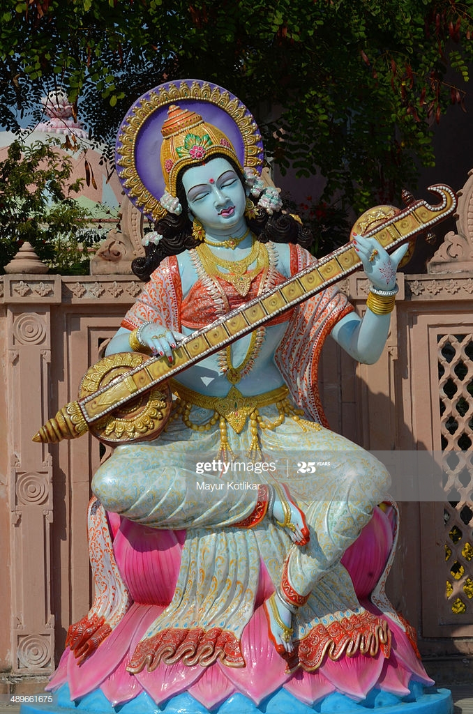 Idol Of Hindu Goddess Saraswati - Religion , HD Wallpaper & Backgrounds