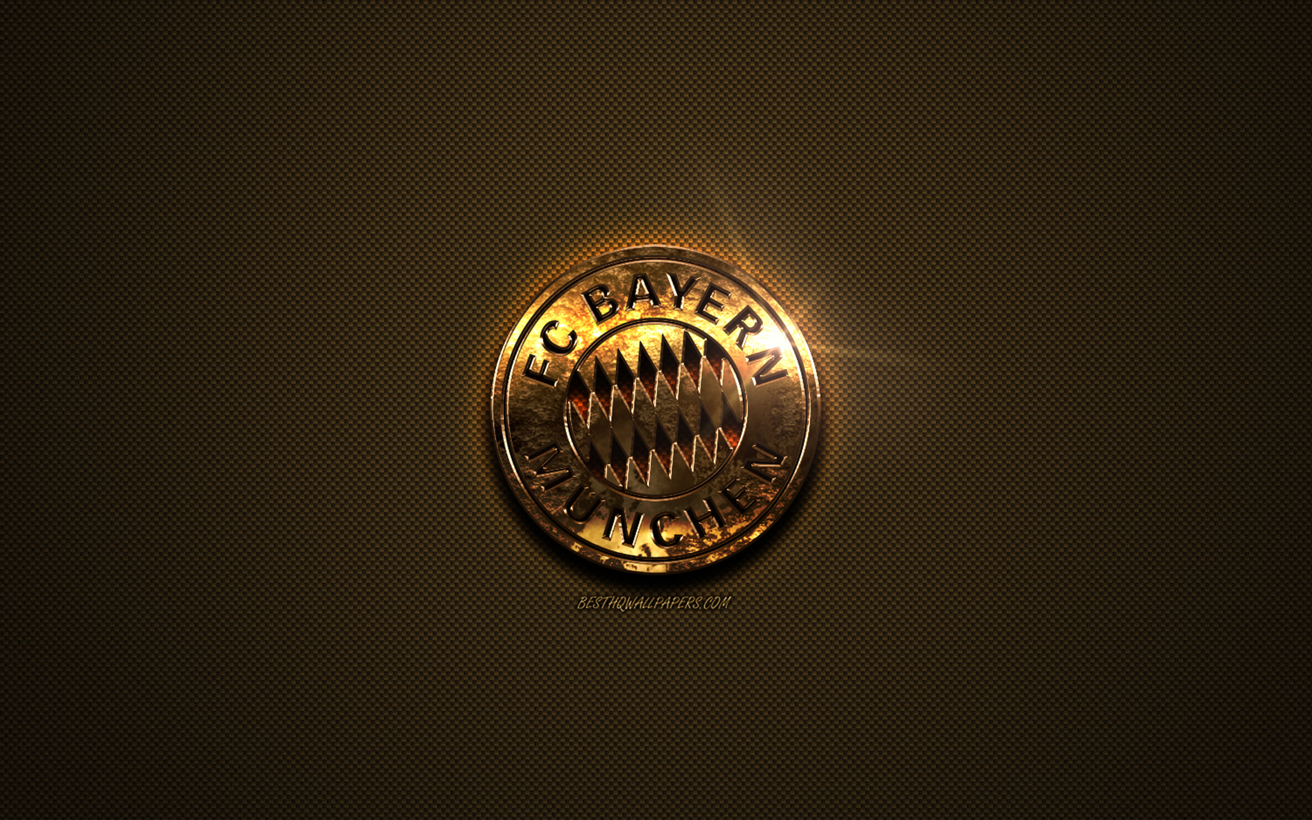 Fc Bayern Munich, Golden Logo, German Football Club, - Emblem , HD Wallpaper & Backgrounds
