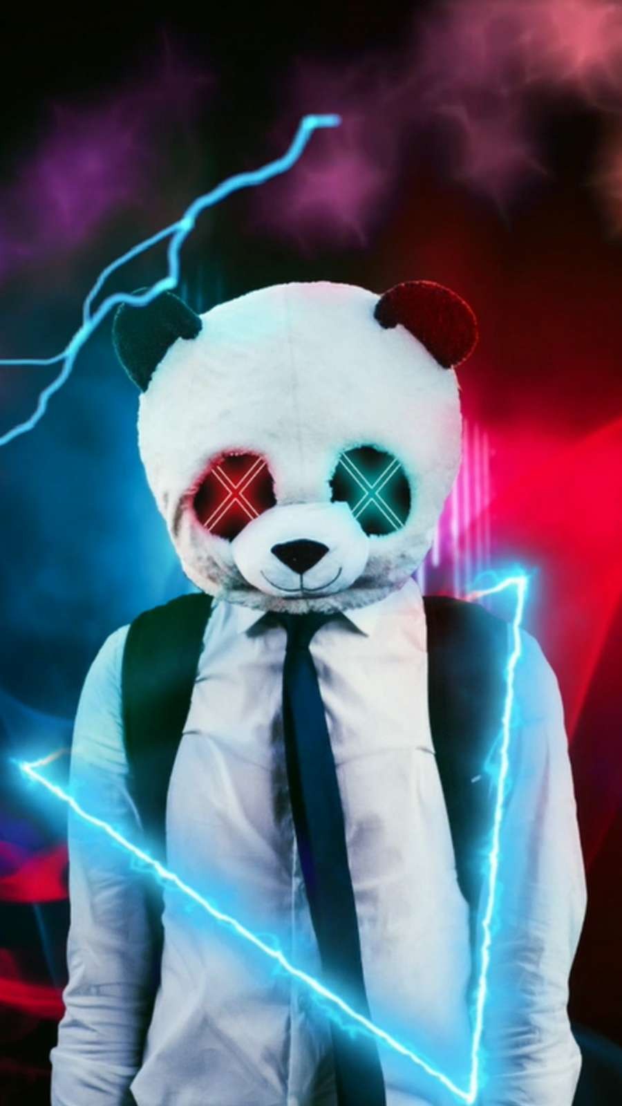 Neon Panda Hd Wallpaper Backgrounds Download
