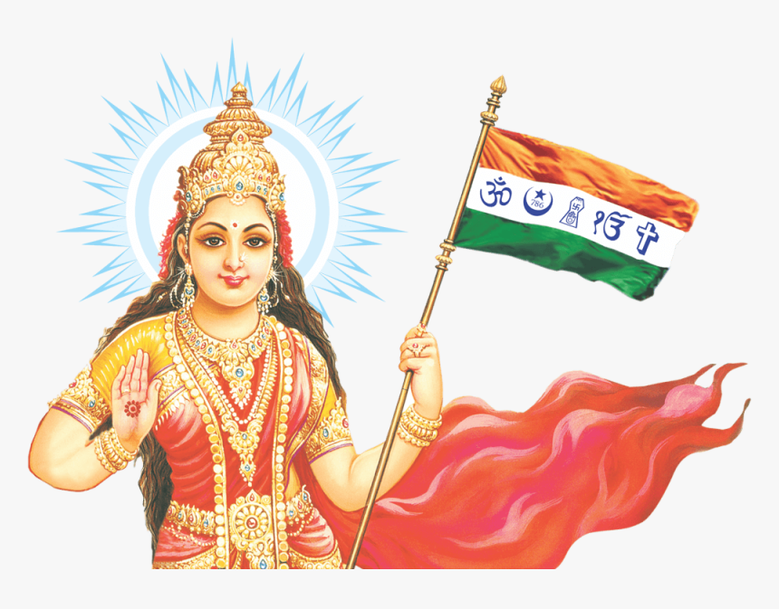 Bharat Mata Wallpaper - Indian Hindu Flag , HD Wallpaper & Backgrounds