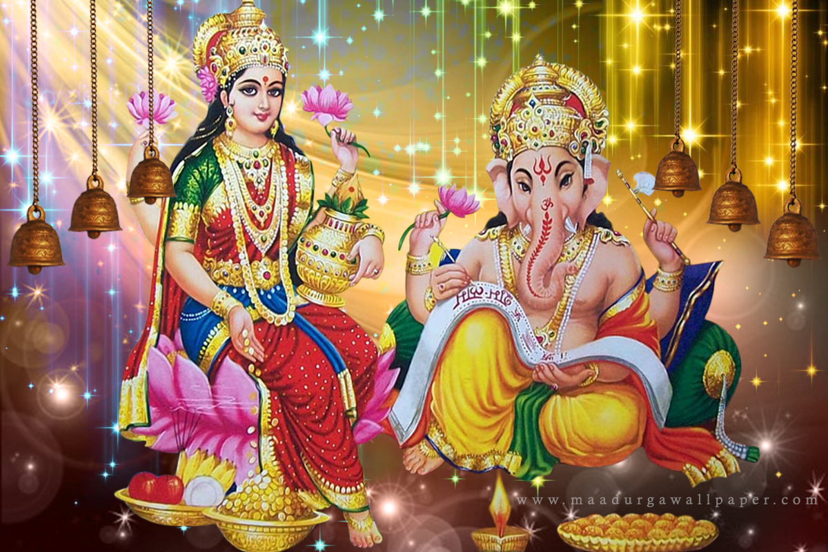 Saraswati Mata Hd Wallpaper - Ganesh And Laxmi Ji , HD Wallpaper & Backgrounds