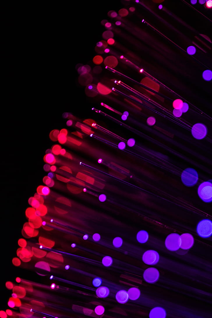 Optical Fiber, Glare, Thread, Glitter, Red, Purple, - Iphone Red And Purple , HD Wallpaper & Backgrounds