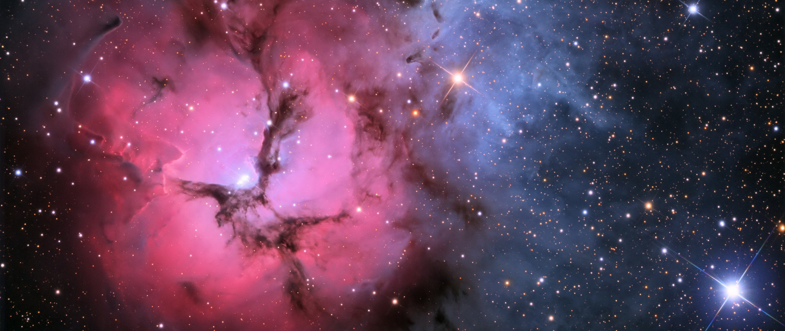 Wallpaper Galaxy, Nebula, Pink, Stars, Glitter , HD Wallpaper & Backgrounds