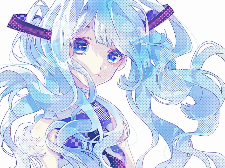 anime girls cute music pictures blue wallpaper  blue cute