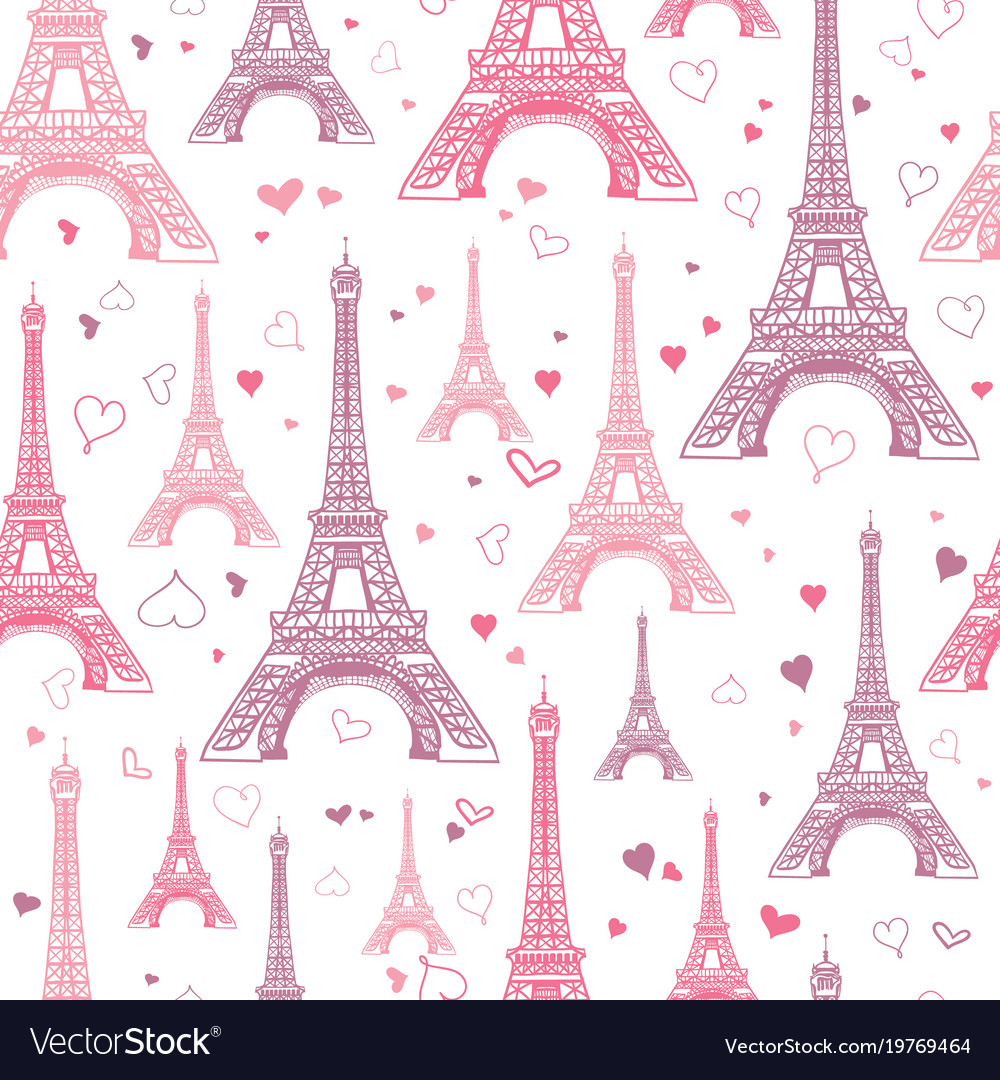 Romantic Pink Eifel Tower Paris Seamless - 58 Tour Eiffel Restaurant , HD Wallpaper & Backgrounds
