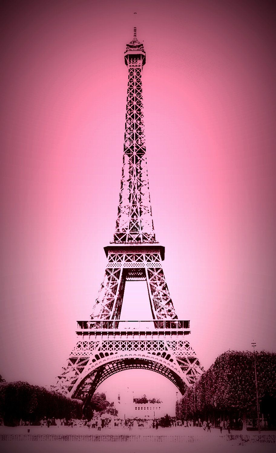 Wallpaper Paris Pink - Eiffel Tower , HD Wallpaper & Backgrounds