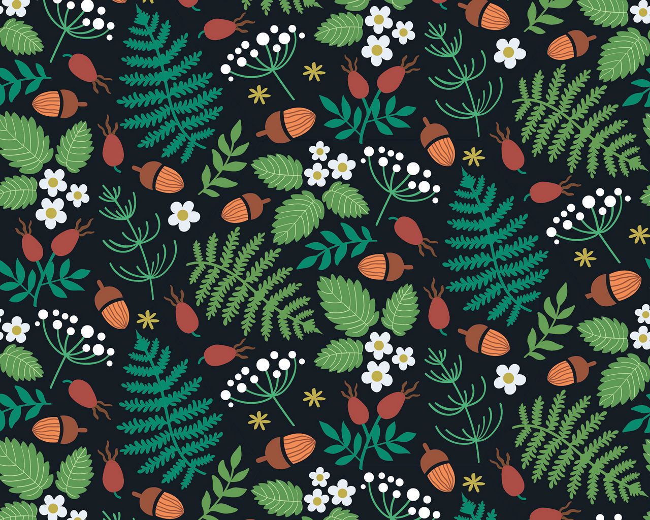 Wallpaper Pattern, Forest, Motif, Leaves, Berries, - Forest Background Pattern Hd , HD Wallpaper & Backgrounds