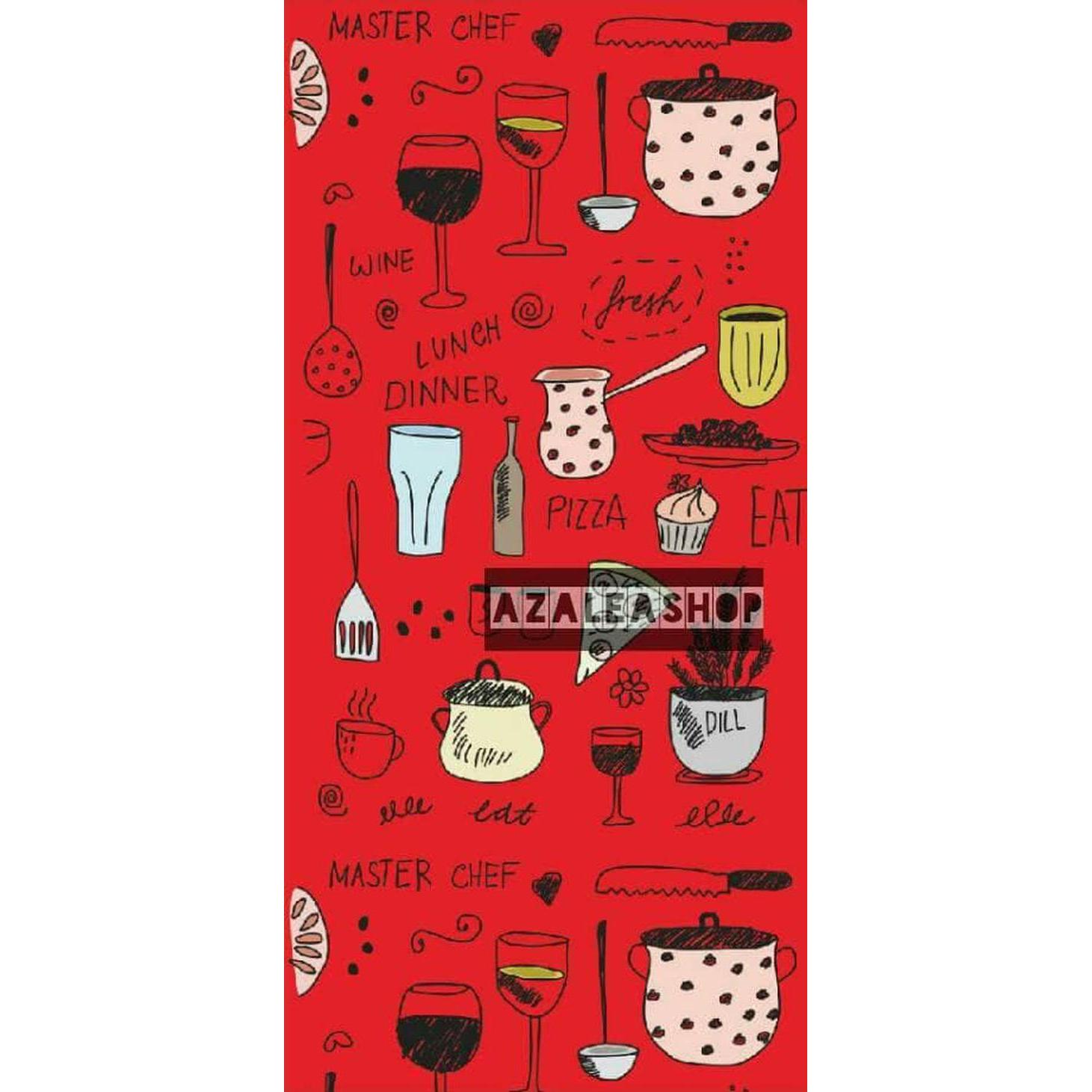 Wallpaper Stiker Kulkas Motif Master Chef Merah - Cartoon , HD Wallpaper & Backgrounds