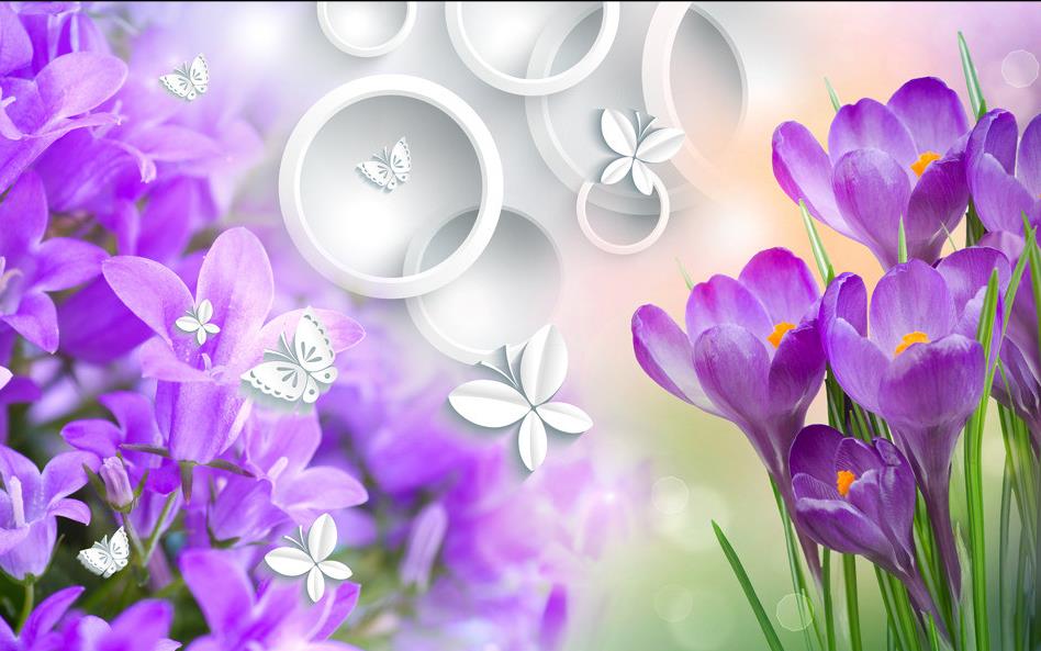 Wallpaper Warna Ungu - Цветок Крокус , HD Wallpaper & Backgrounds