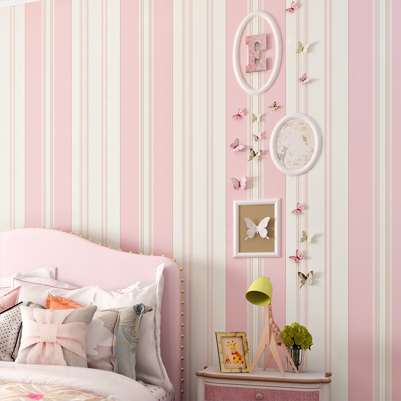 Çocuk Odası Pembe Çizgili Duvar Kağıdı , HD Wallpaper & Backgrounds